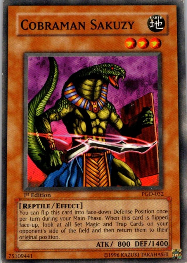 Cobraman Sakuzy — Pharaonic Guardian PGD-032 — Common — 1st Edition — front