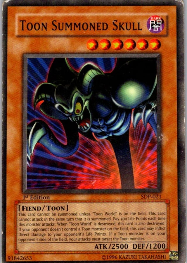 Toon Summoned Skull — Starter Deck: Pegasus SDP-021 — Super Rare — 1st Edition — front