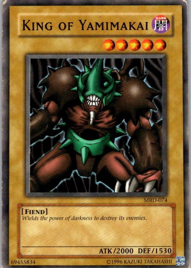 King of Yamimakai — Metal Raiders MRD-074 — Common — Unlimited — front