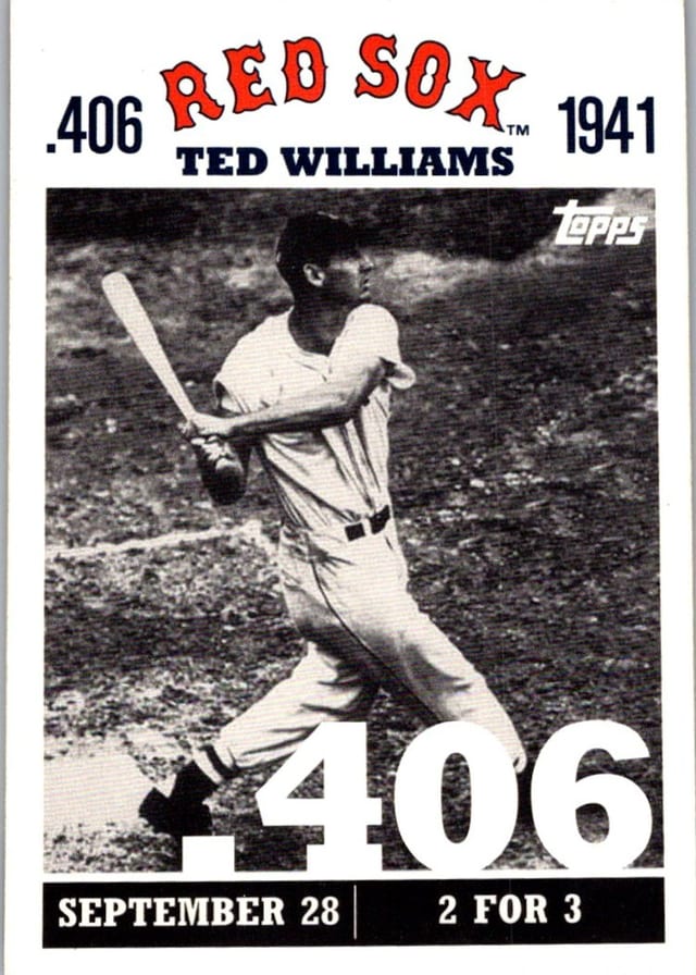 2007 Topps .406 Ted Williams #TW36 — front