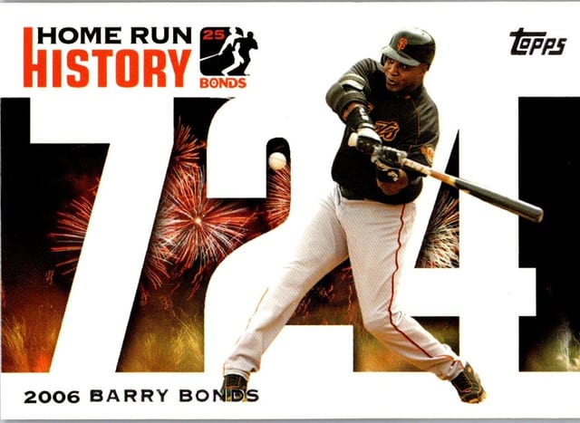 2006 Topps Home Run History Barry Bonds #BB724 — front