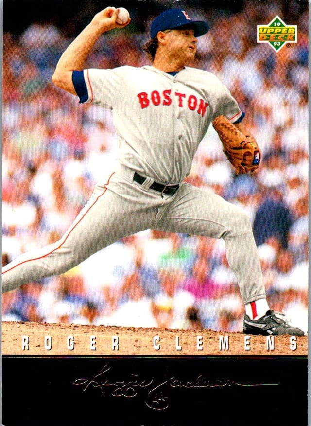 1993 Upper Deck Clutch Performers Roger Clemens #R7 — front