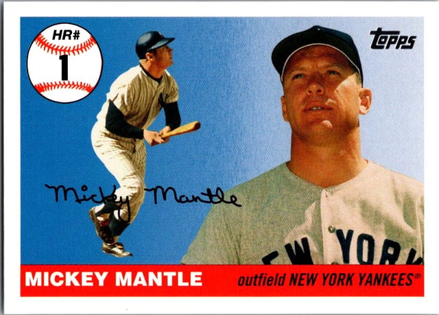 2006 Topps Home Run History Mickey Mantle #MHR1 — front
