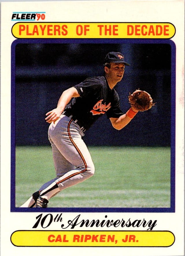 1990 Fleer Decade Greats Cal Ripken Jr. #624 — front