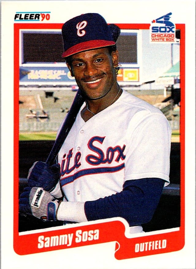1990 Fleer Base Set Sammy Sosa #548 — front