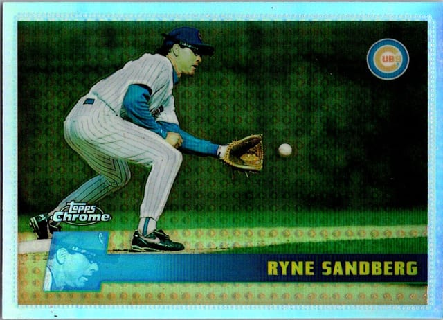 1996 Topps Chrome Ryne Sandberg #144 Refractor — front