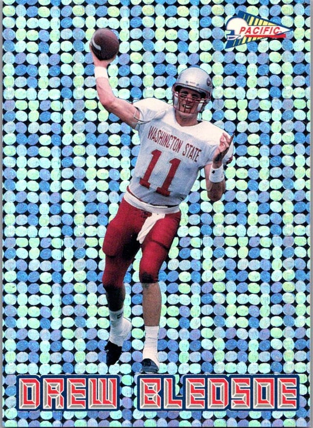 1993 Pacific Silver Prism Circular Drew Bledsoe #3 — front