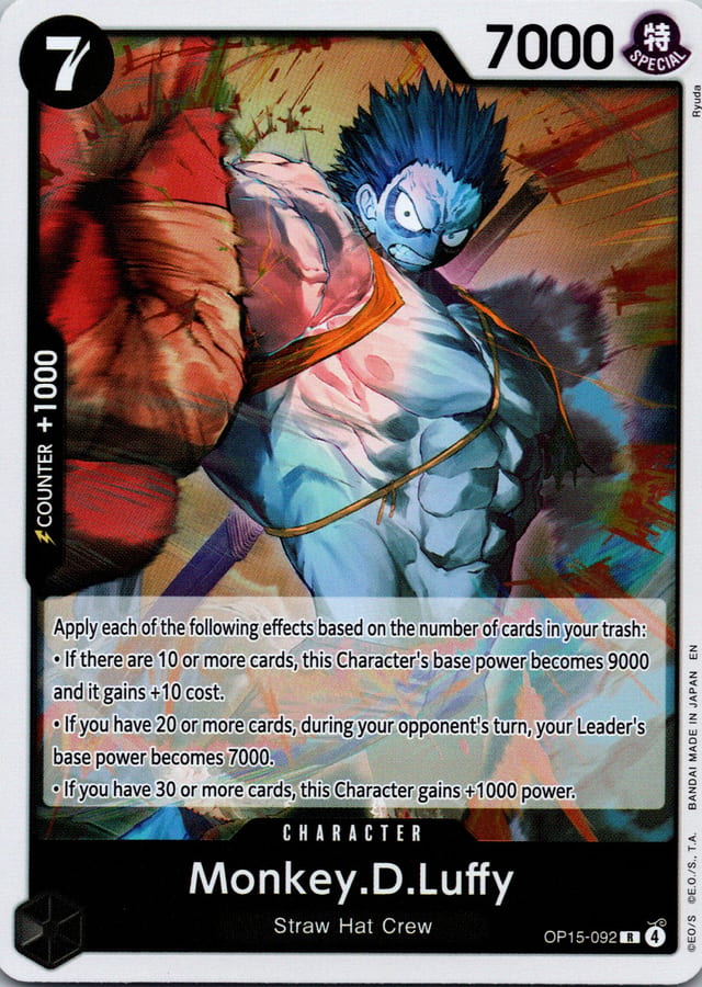 Monkey.D.Luffy OP15-092 — Adventure on Kami's Island — Rare — front